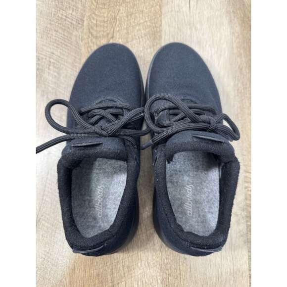 Allbirds Wool Runner Shoes Women’s 7 Black Merino Lace Up Comfort 1020 NV1 - Picture 6 of 8